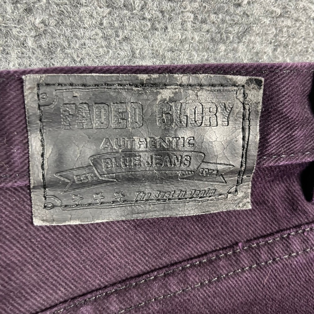 Faded Glory Jeans Womens W32 L33 Purple Straight Leg Casual Denim Classic Pants - Picture 9 of 10